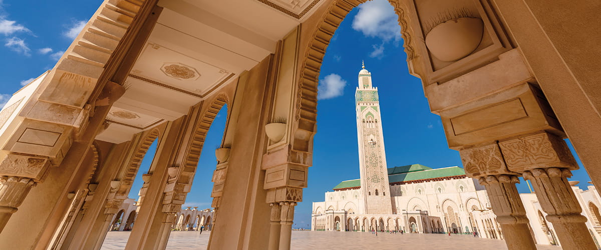 A view of Hassan II Mosque, Casablanca, Morocco